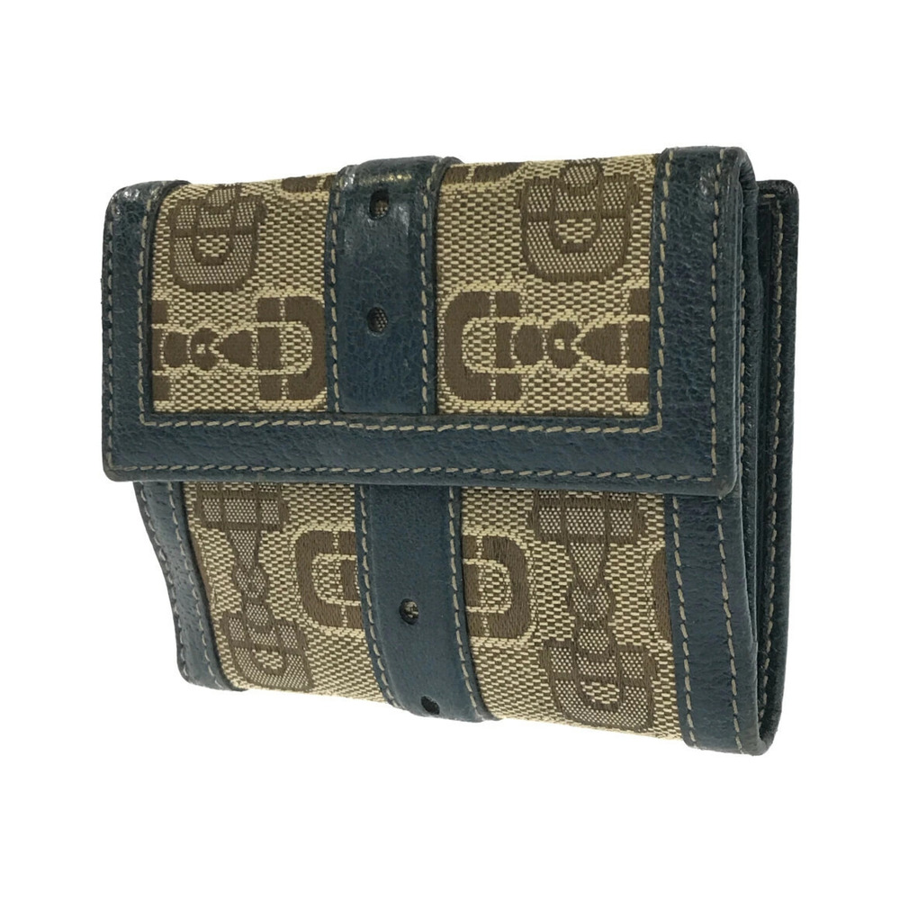 Gucci Bi fold Wallet Belt Motif Clip Equestrian